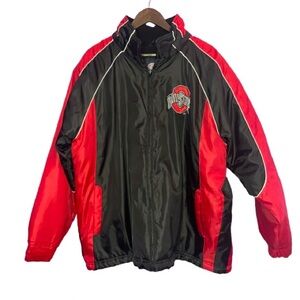 G-III Men’s Ohio State Buckeyes Black & Red Zip Up Jacket Large